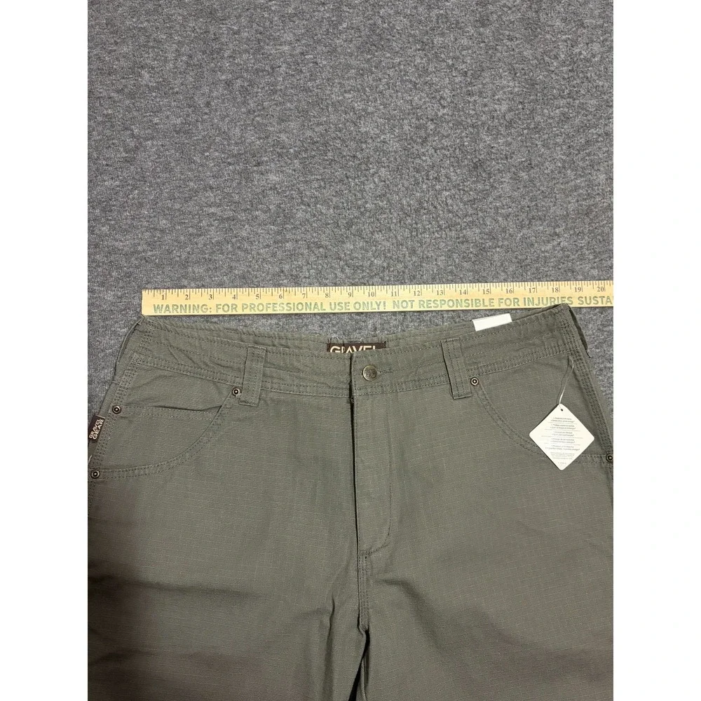 Gravel Gear Ripstop Carpenter Pants Mens 36x30 Olive Relaxed Fit Straight Leg